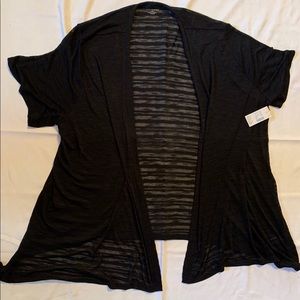 Short sleeve, sheer cardigan. 5x from Catherines.